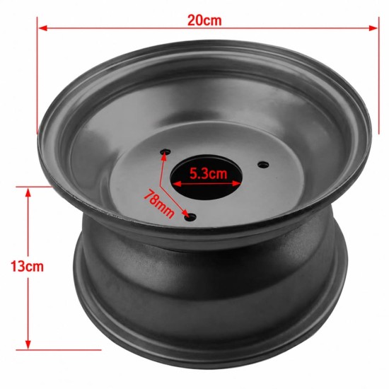 Janta atv fata/spate 7 inch 3 prezoane negru