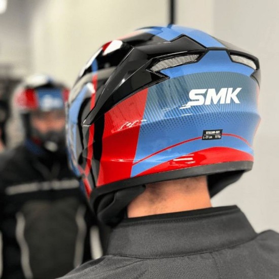 Casca SMK Stellar Faro albastru/gri/rosu marime 2XL