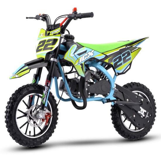 Motocicleta cross copii NCX Vyper Evo Race Pro 10/10 verde/albastru deschis