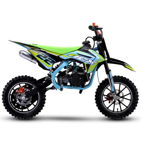Motocicleta cross copii NCX Vyper Evo Race Pro 10/10 verde/albastru deschis