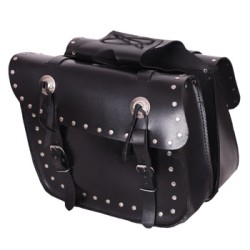 Ganta moto piele Adrenaline Studs, negru, 25L
