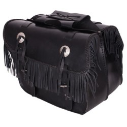Geanta  moto piele Adrenaline Fringes, negru, 25L