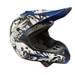 Casca cross/atv copii Rival Store alb/albastru marime S