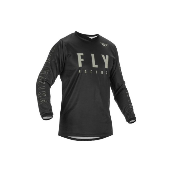 Tricou cross/enduro copii Fly Racing Youth F-16, negru/gri, marime YL