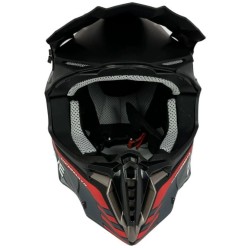 Casca cross/atv Exdrive negru/gri/rosu mat marime XS