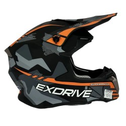Casca cross/atv Exdrive negru/portocaliu marime XS