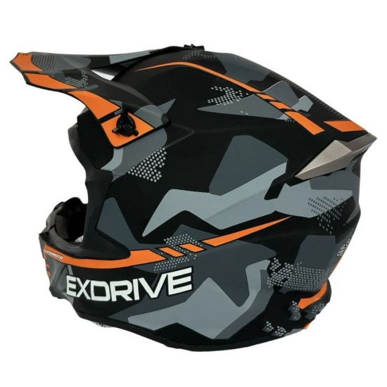 Casca cross/atv Exdrive negru/portocaliu marime 2XL