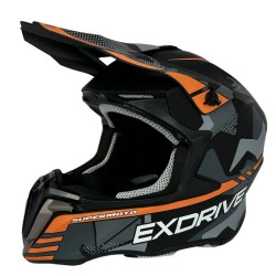 Casca cross/atv Exdrive negru/portocaliu marime XS