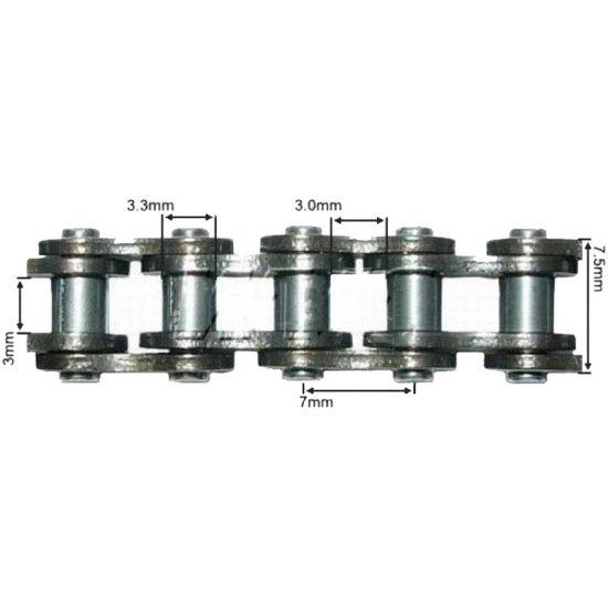 Lant transmisie Pocket Bike-Mini-Atv 25H, 174 bolt-87 zale, subtire