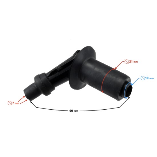 Pipa bujie scuter-moped 90 grade