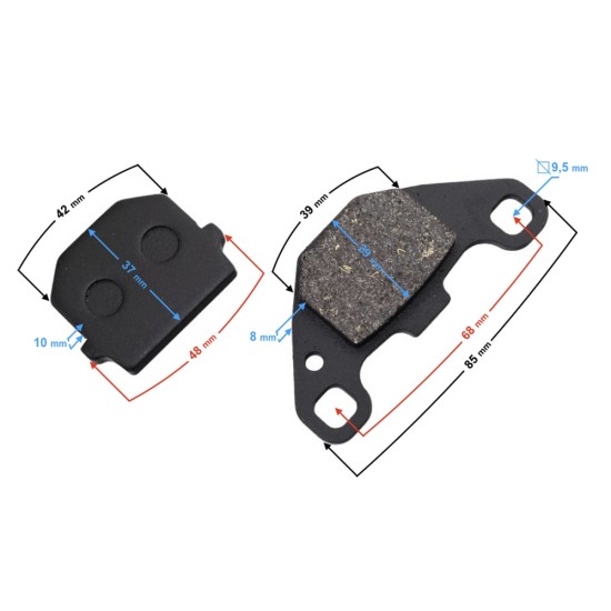 Set placute frana moto-atv 48-85mm