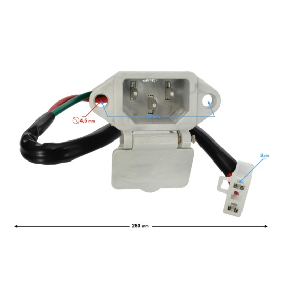 Mufa incarcare bicicleta-scuter electric, cu capac protectie