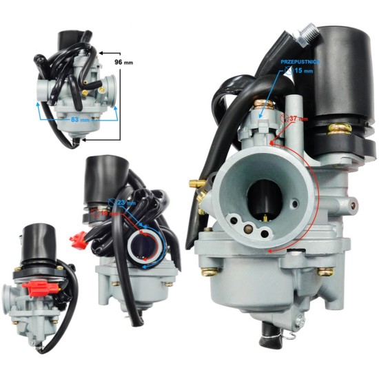 Carburator Aprilia-Yamaha-Malaguti-Keeway 2T, soc electric