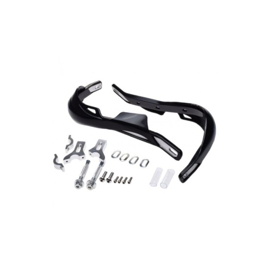 Handguard cross-enduro cu insertie aluminiu 22mm, negru