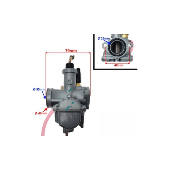 Carburator Lifan 125-150cc, mini enduro, soc pe cablu