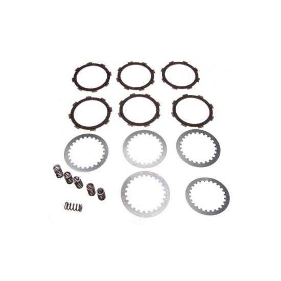 Kit discuri ambreiaj CG150-250cc, 6 discuri textolit, 5 discuri otel, 6 arcuri