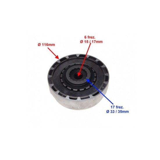 Ambreiaj complet atv cu discuri 110-125cc, semi-automat