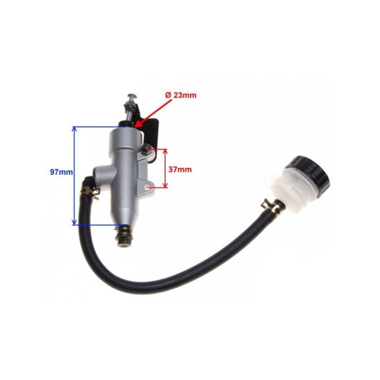 Pompa frana spate cu rezervor, distanta prinderi 37mm