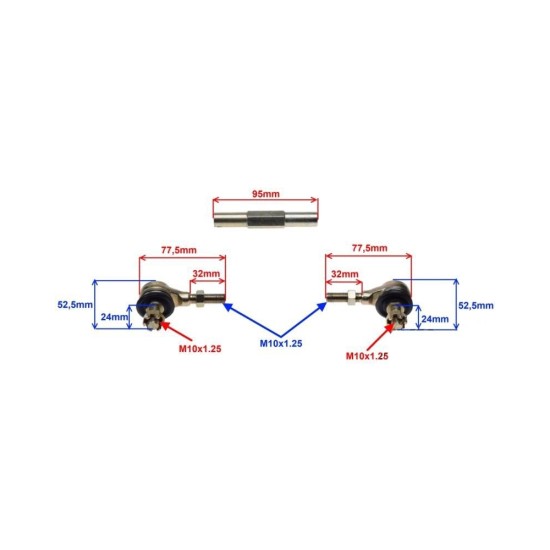 Bieleta directie atv 50-110-125cc, M10