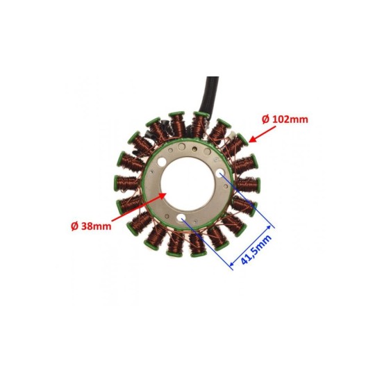 Stator-magnetou atv 300cc, 18 bobine