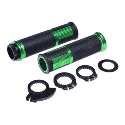 Set 2 mansoane universale moto, F1, negru/verde