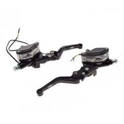 Set manete universale frana-ambreiaj moto, reglabile/rabatabile, negru