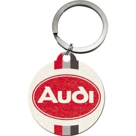 Breloc cheie auto Audi, alb/rosu, Rival Store