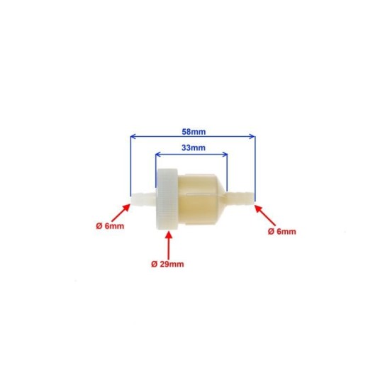 Filtru benzina universal Rival Store, 6mm