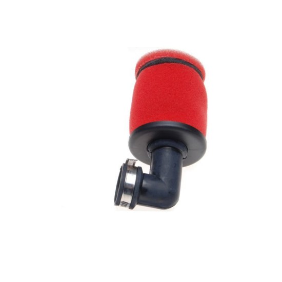 Filtru aer sport burete Rival Store 38mm, 90 grade, rosu