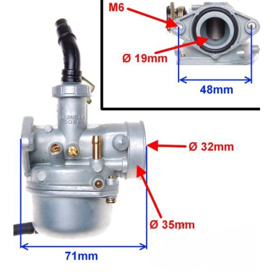 Carburator atv 110-125cc, soc pe cablu, Rival Store