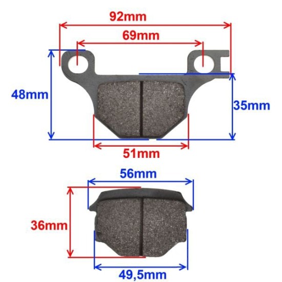 Set placute frana Junak 901/901S/902, Rival Store