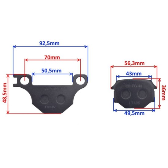 Set placute frana Romet-Caffe, Rival Store