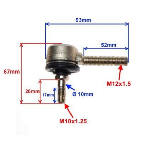 Set capete de bara stanga-dreapta M10/M12, Rival Store