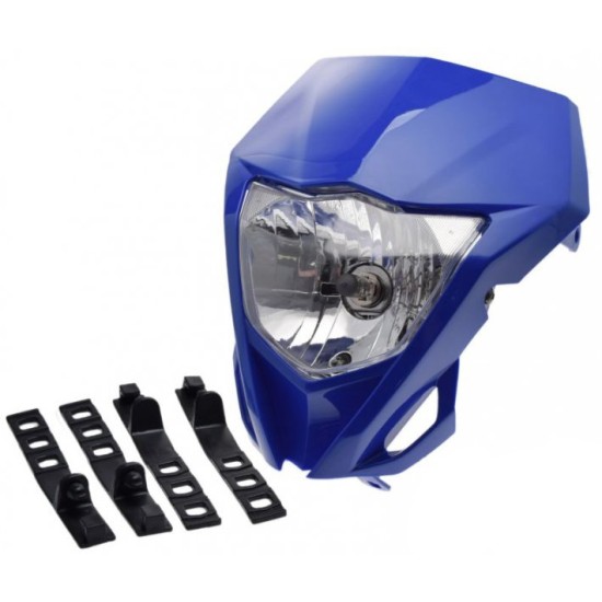 Carena si far fata cu prinderi universal cross-enduro Rival Store, albastru