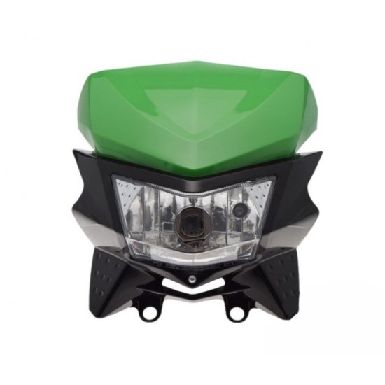 Carena si far fata cu prinderi universal cross-enduro Rival Store, verde/negru