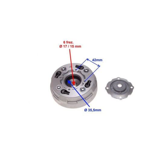 Ambreiaj complet atv 110-125cc semi-automat, 18 dinti, Rival Store