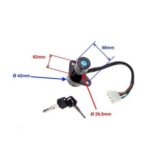 Contact cu chei atv, 3 pozitii, 6 fire, Rival Store