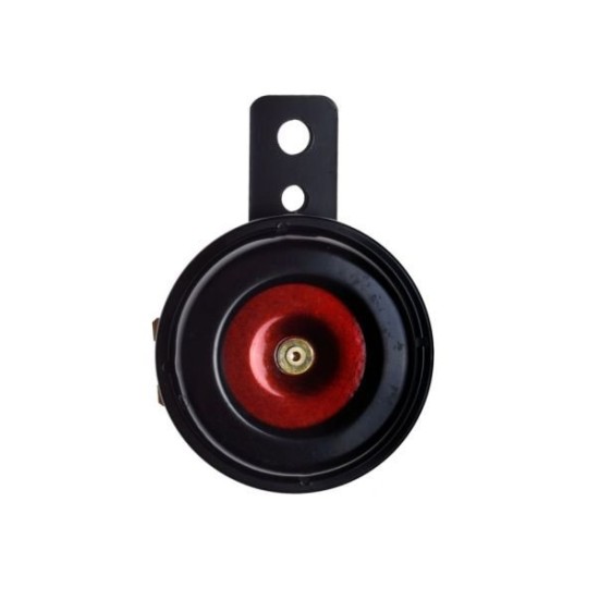 Claxon universal moto-atv-scuter 12v, 65mm, E-Mark, negru/rosu, Rival Store