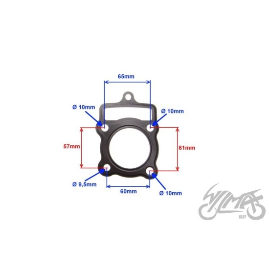 Garnitura cilindru-chiuloasa CG125-Loncin, motor vertical, piston 56.5mm, Rival Store