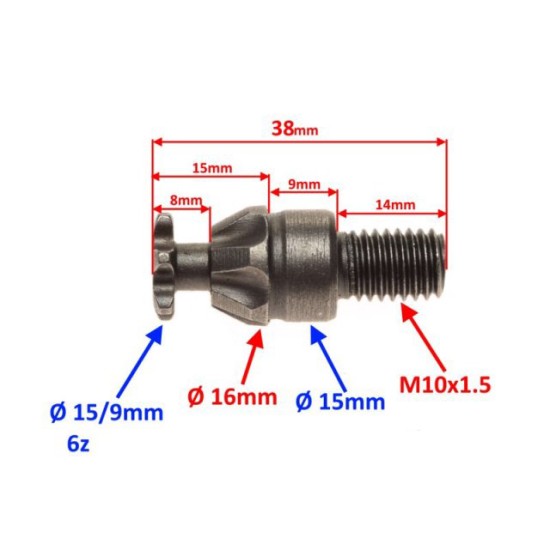 Pinion fata Pocket Bike, lant 25H, Rival Store