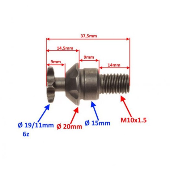 Pinion fata Pocket Bike, lant T8F, Rival Store