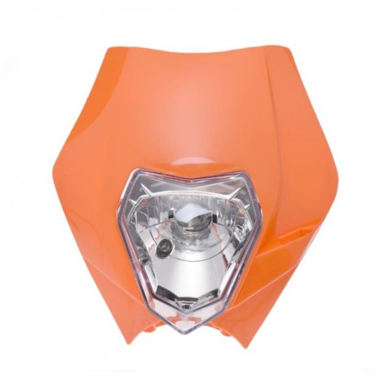 Carena si far fata cu prinderi universal cross-enduro Rival Store, F2 portocaliu