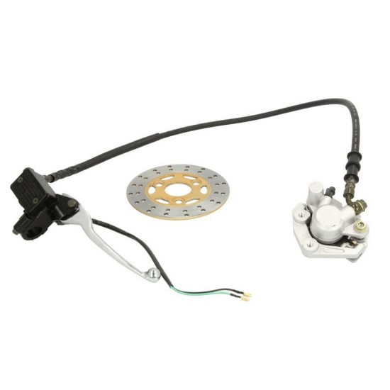 Kit maneta-disc-etrier-cablu frana fata scuter GY6 139QMB