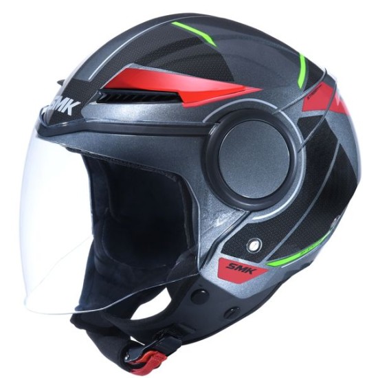 Casca semi integrala Smk Komplex GL638, gri/negru/rosu, marime L